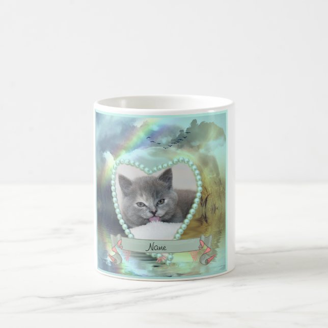 Cat Memorial Gift Personalised Coffee Mug (Center)
