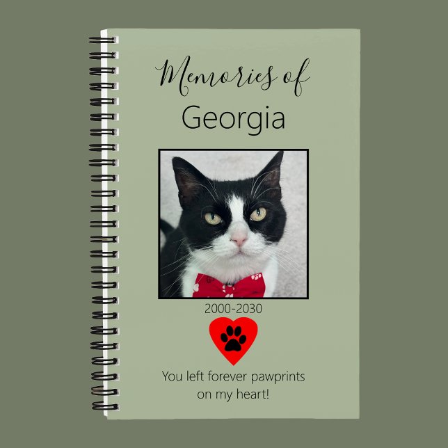 Cat Memorial Journal Sage Green (Creator Uploaded)