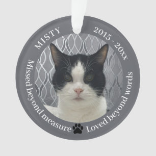 Cat Memorial Missed Beyond Measure Pet Photo Ornament