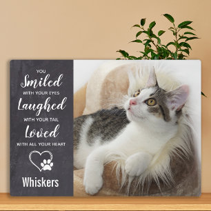 Cat Memorial- Pet Loss Sympathy Keepsake Cat Photo Plaque
