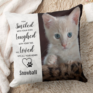 Cat Memorial Photo Keepsake Sympathy Pet Loss Cushion