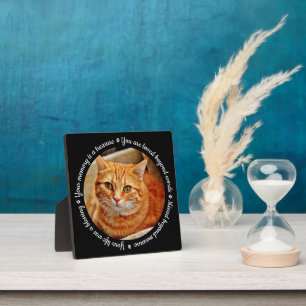 Cat Memorial Photo Plaque