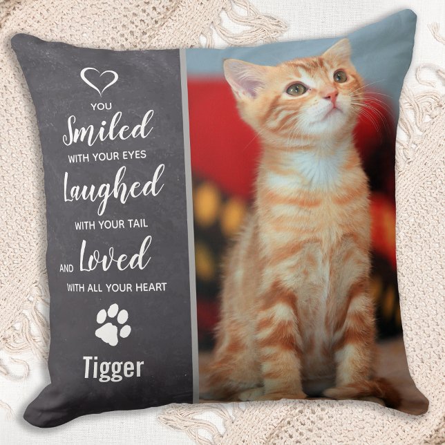 Cat Memorial Photo Sympathy Keepsake - Pet Loss Cushion (Creator Uploaded)