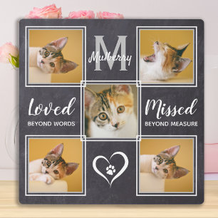 Cat Memorial Unique Photo Collage Plaque