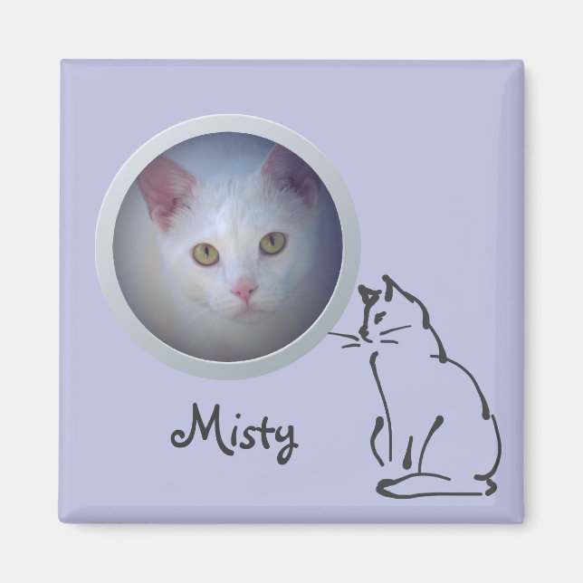 Cat Memory Add a Photo Magnet (Front)