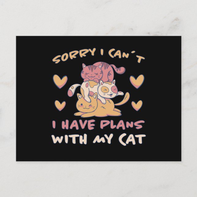 Cat Meow Cute Kitten Funny Cats Gift Postcard (Front)