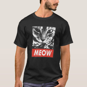 Cat Meow Funny Cartoon Kitten Pet Lovers T-Shirt