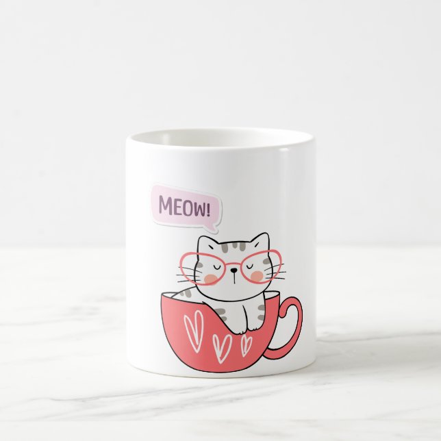 cat meow in a cup  (Center)