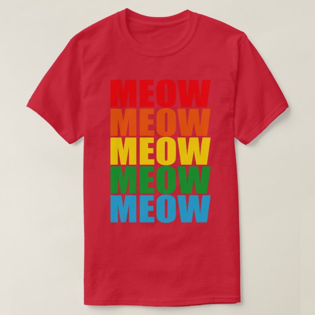 cat meow T-Shirt (Design Front)
