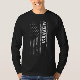 Cat Meowica American Flag Sayings T-Shirt
