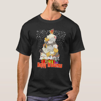 Cat Meowmas Christmas Holiday Celebration T-Shirt