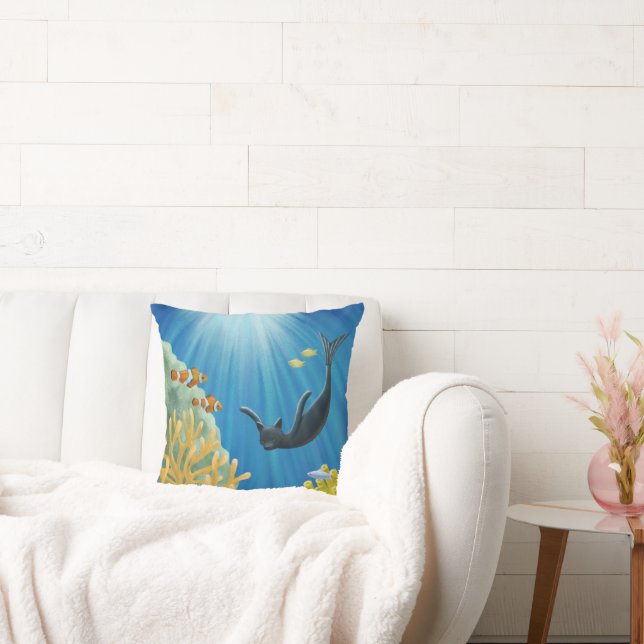 Cat Mermaid Cushion (Couch)
