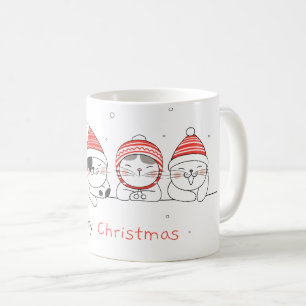 Cat Merry Christmas Coffee Mug