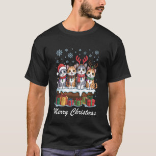 Cat Merry Christmas Cute Pet Lovers Funny Holiday T-Shirt