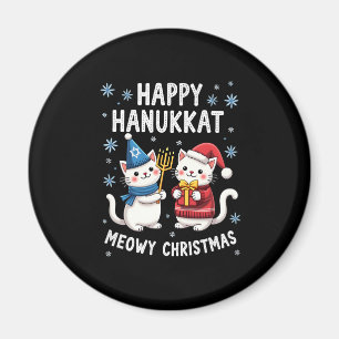 Cat Merry Christmas Happy Hanukkah Jewish Christia Magnet