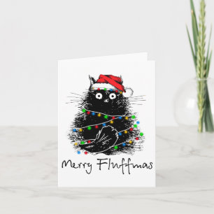 Cat Merry Fluffmas Cat Lover Christmas Gift Card