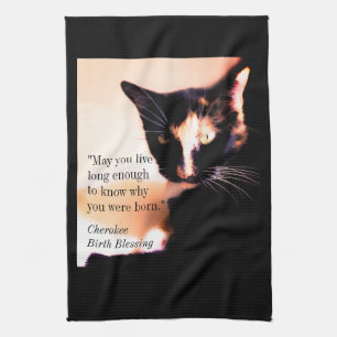 Cat Messenger Tea Towel
