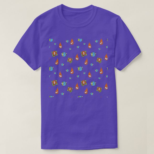 Cat Meteor Pattern by Tobe Fonseca T-Shirt (Design Front)