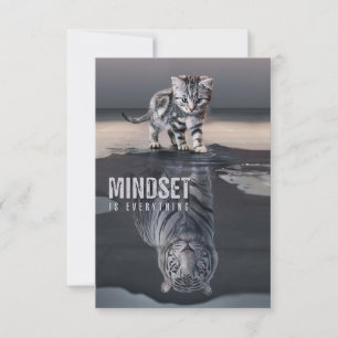 Cat Mindset Is Everything Thank You Card