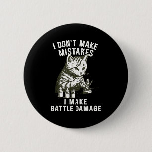 Cat Miniature Painter Battle Damage Funny Miniatur 6 Cm Round Badge
