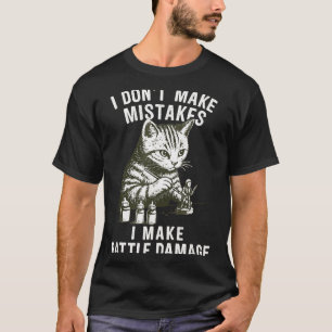 Cat Miniature Painter Battle Damage Funny Miniatur T-Shirt