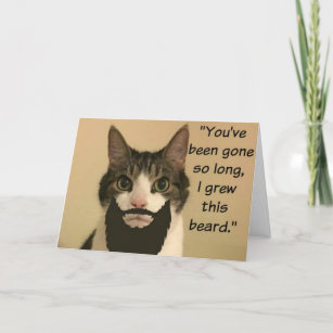 Cat Missing you Card