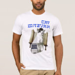 Cat Mitzvah T-Shirt<br><div class="desc">A celebration of a cat's coming of age at age 13. Which would be like 90 in cat years. I guess all those waterman pens he'll get can be used to sign his will. Be nice to him and you may be included.</div>