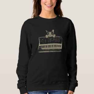 Cat Modular Synthesizer Keyboard Music Producer Sweatshirt