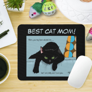 Cat Mom Adoption Mother's Day Mouse Mat