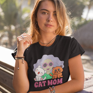 CAT MOM ART WOMEN'S T-SHIRTS TEES