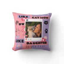 Cat Mom Cat Dad Pillow Gift For Cat Lovers