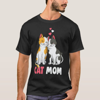 Cat Mom Cat Kitty Owner Women Girls Kids T-Shirt