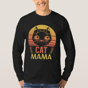 Cat Mom Cat Mama Vintage Eighties Style Cat Retro T-Shirt