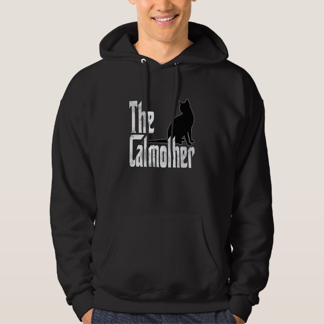 Cat Mom Catmother Black Cat Mother Kitty Mommy  7 Hoodie (Front)