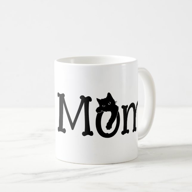 Cat Mom Coffee Mug (Front Right)