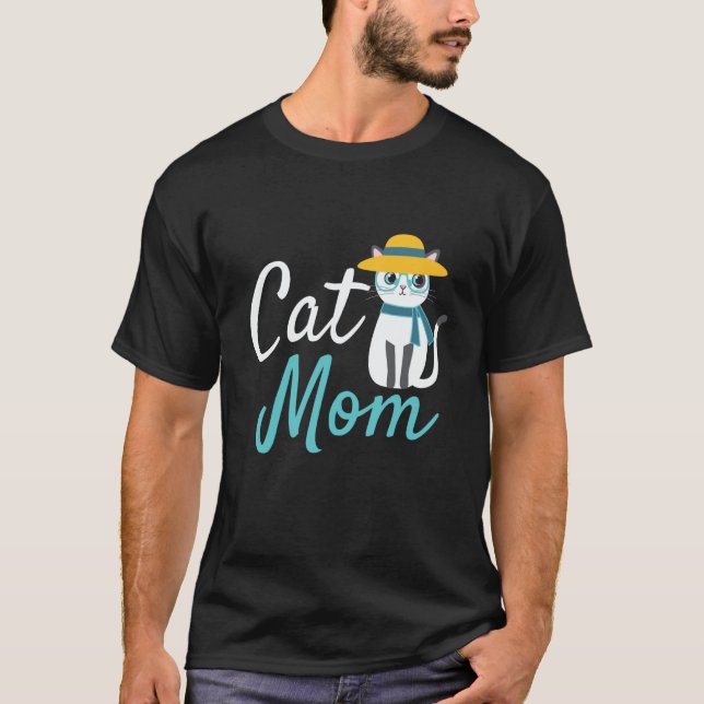 Cat Mom Cute Kitty Girl Mother's Day T-Shirt (Front)