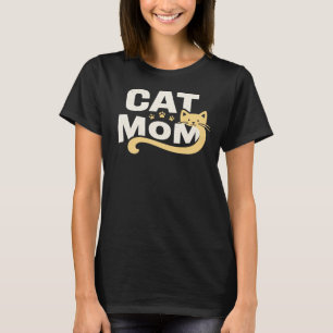 Cat Mom Cute Paw Print Shirt Cat Lover Gift