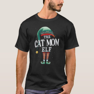 Cat Mom Elf Christmas Group Xmas Pajama Party T-Shirt