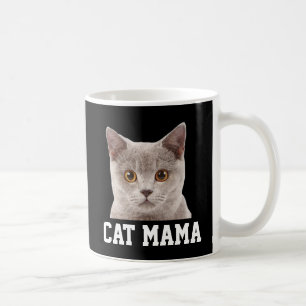 CAT MOM GRAY CAT COFFEE MUG
