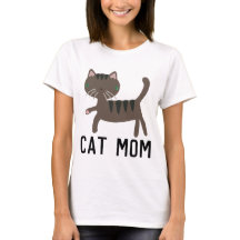 CAT MOM, GREY CAT T-Shirts