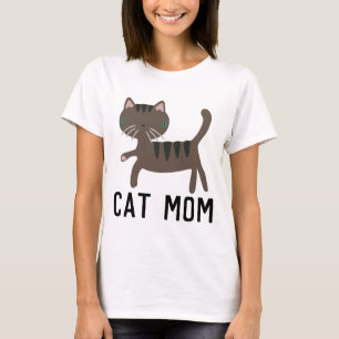 CAT MOM, GREY CAT T-Shirts