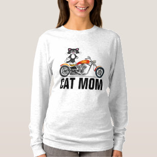 CAT MOM Ladies Motorcycle Biker T-Shirts