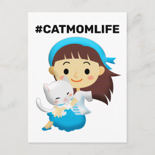 CAT MOM LIFE ART POSTCARDS