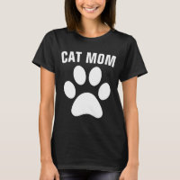 CAT MOM PAW PRINT T-Shirts