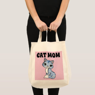 CAT MOM PINK TOTE HANDBAG PURSE