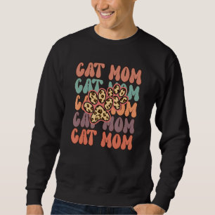 Cat Mom Rero Groovy Cats Adoption Mother s Day Sweatshirt