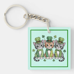 Cat Mom St. Patricks Day Design-47474 Hoodie Key Ring