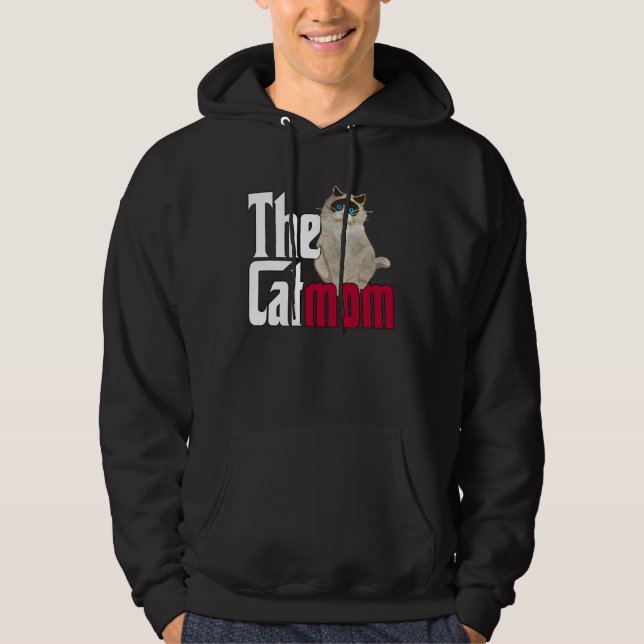 Cat Mom The Catmother Crazy Cat Mother Kitty Mommy Hoodie (Front)