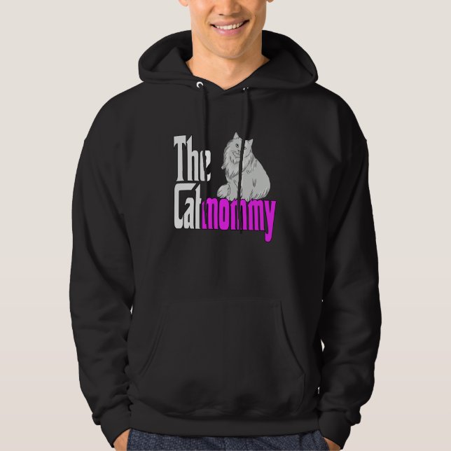 Cat Mom The Catmother Crazy Cat Mother Kitty Mommy Hoodie (Front)