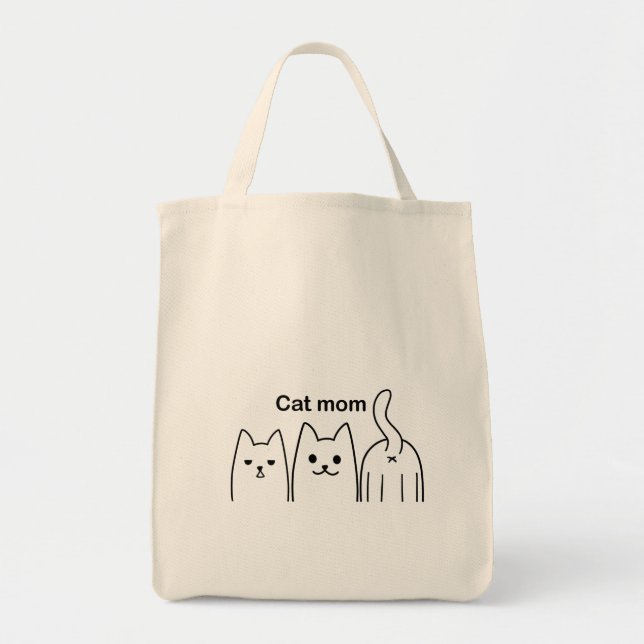 Cat mom tote bag (Front)